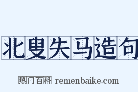 北叟失马造句是什么意思的图片